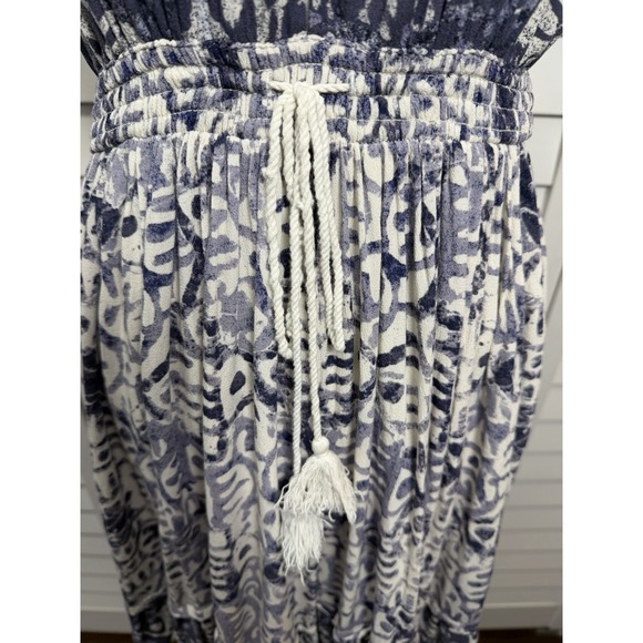 Free People Beach Day Boho Backless Halter Mini Dress Women's Size Large Ivory - Picture 6 of 11